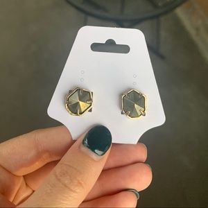 Kendra Scott RARE Taylor studs prototype pyrite